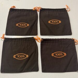 Tod's brown dust Bags for wallet or jewellery x 4